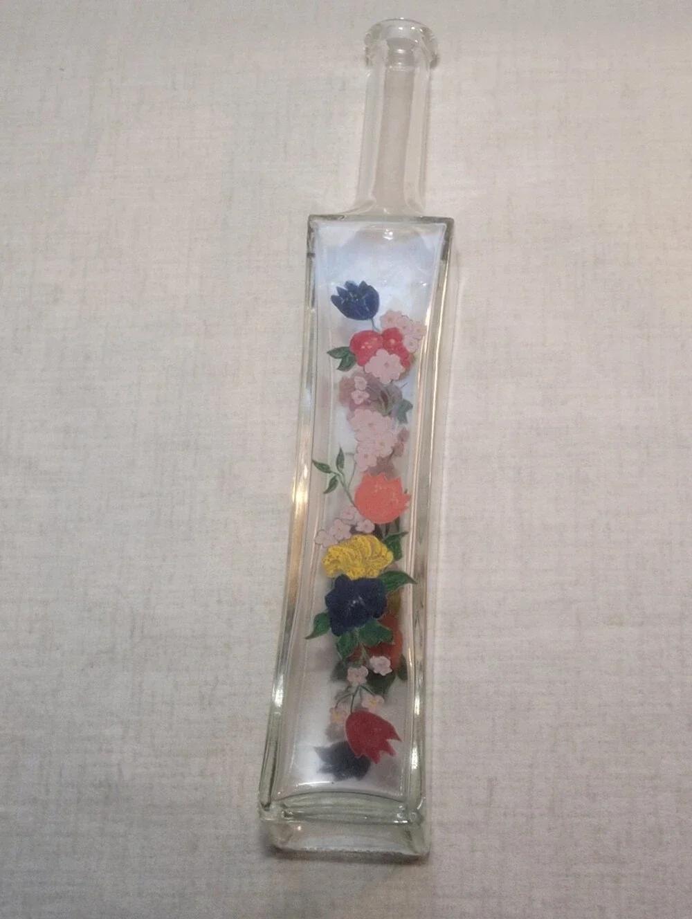 Vintage Avon Glass Flower Bud Vase 7.75